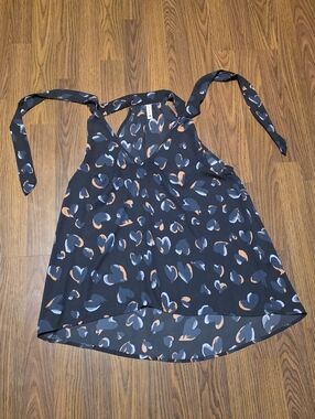 Tyche Women’s M Heart Print Flare Dress Slip On USA Made C47